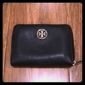 Black Tory Burch small wallet, lightly worn